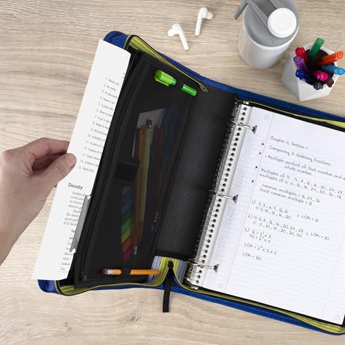 Classeur Cosmic Blast Five Star 280146J zippé de 3,8 cm avec range-documents extensible - 6