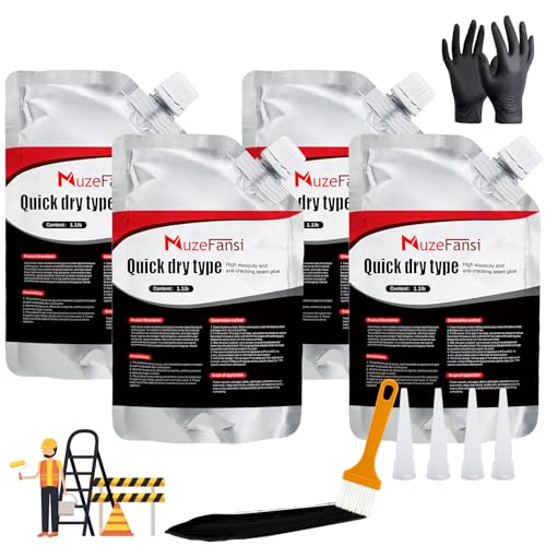 Image of Asphalt Crack Filler, 4 Pack Fast-Dry Driveway Concrete Sealant for Slabs, Patios & Pavement, Weather-Resistant Repair Adhesive