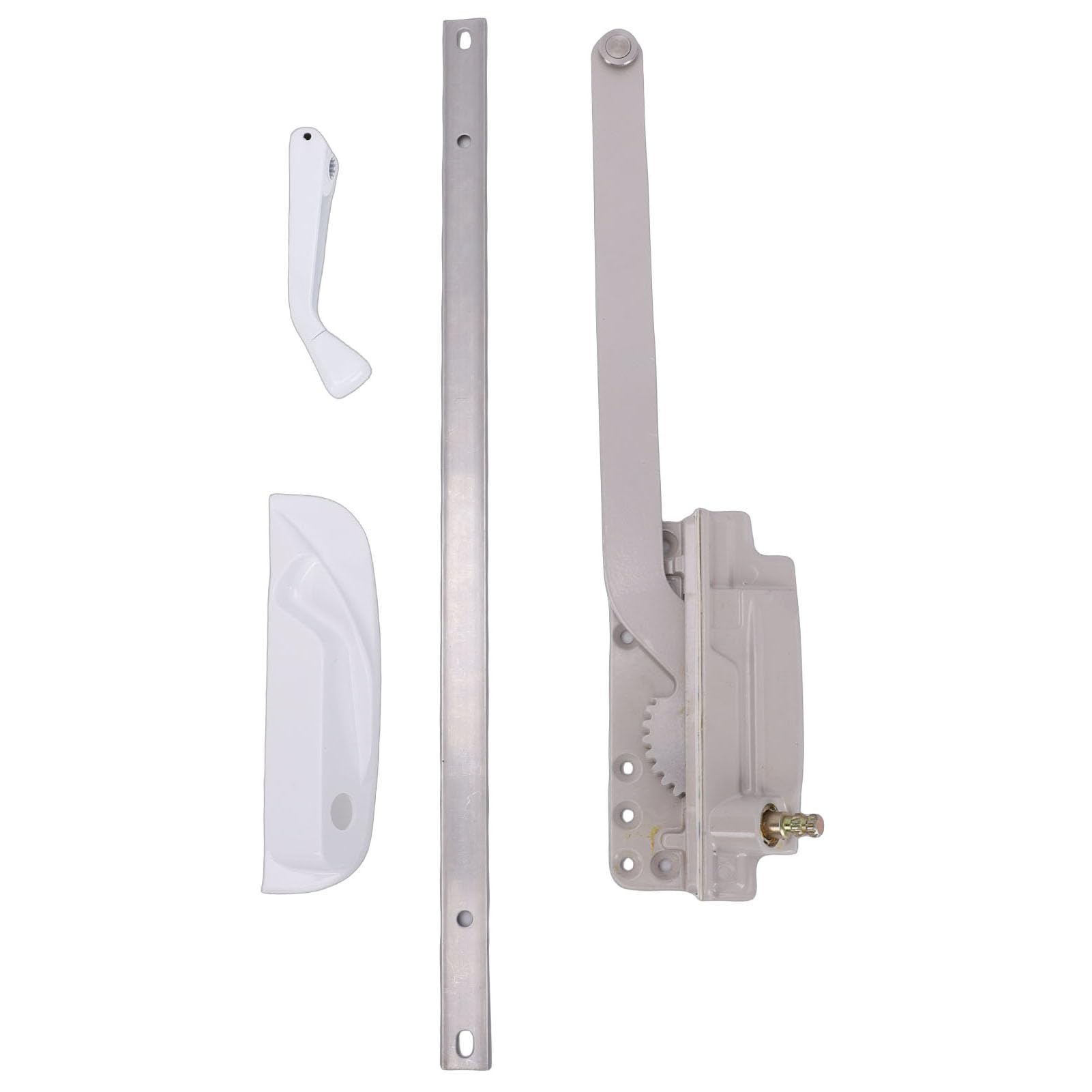 Manivela de Ventana Abatible Izquierda de Contorno para Propietarios de Viviendas, 300-450 Mm de Ancho, 1200 Mm de |Kit Completo con Riel, Tratado Térmicamente para Mayor Durabilidad en