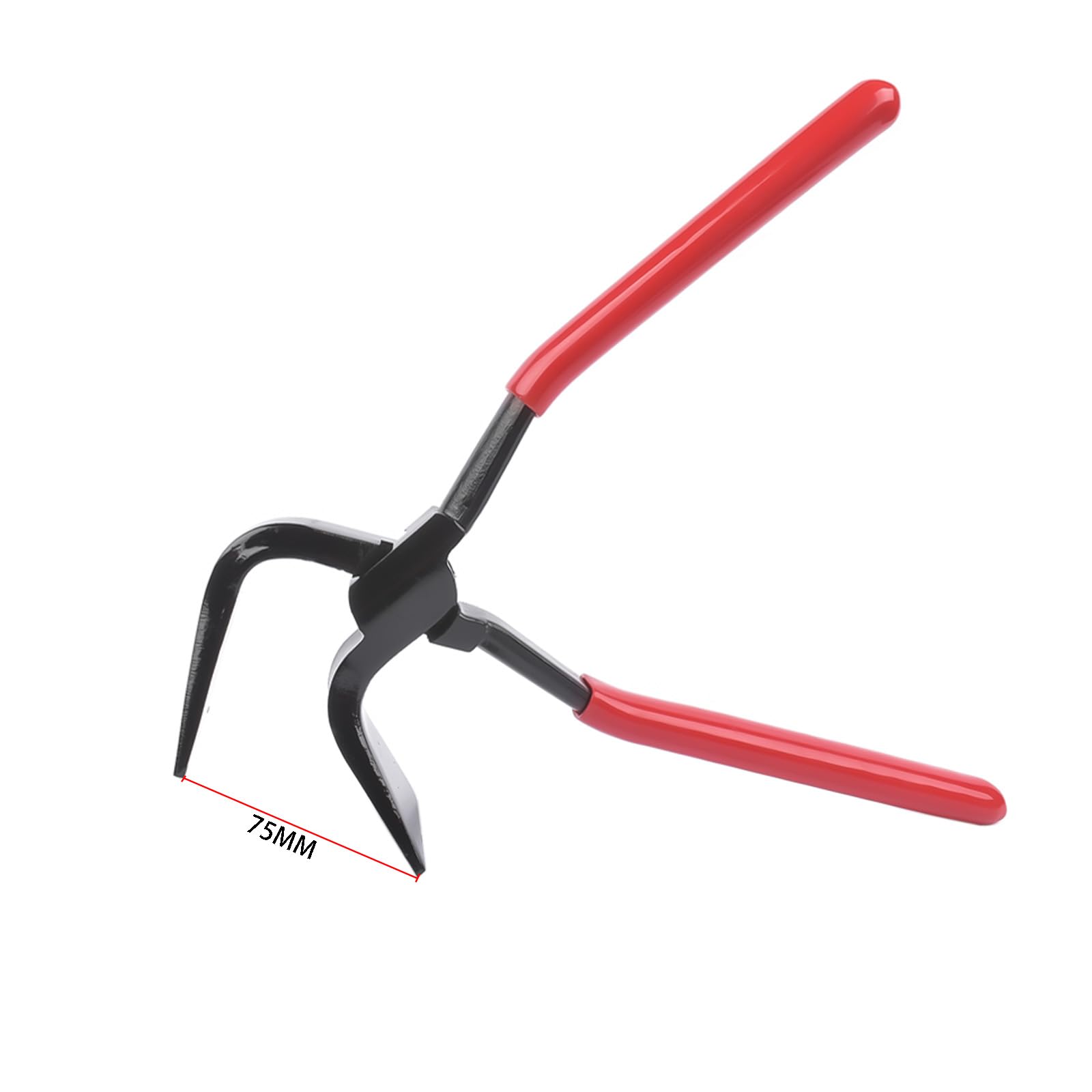 Bisenya Pince à plier Jeu de pinces à plier la tôle 3 pièces Pince à border droites 0°, 45° et 90°, acier au carbone noir bruni, rouge