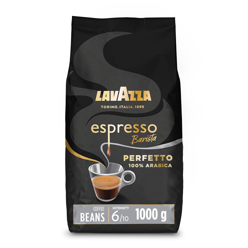 Lavazza Barista Perfetto, Arabica and Robusta Drum Roast Coffee Beans, Pack of 1kg