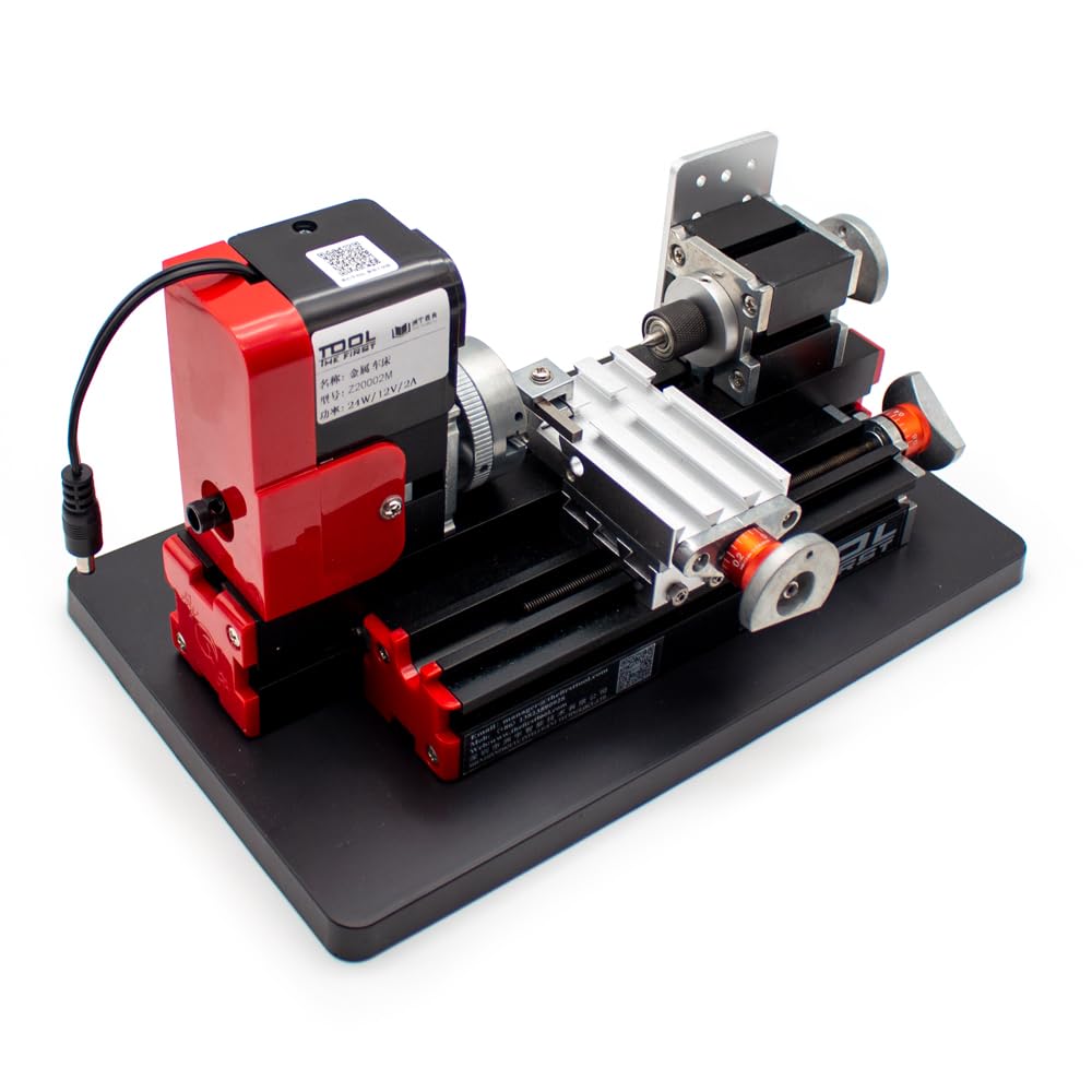 Mini Torno Miniatura Metal Multipropósito Máquina Torno Aplicaciones: Madera, Plásticos, Metales Blandos 20000rev/min