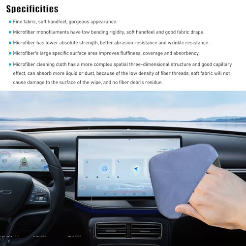 image for Ohleats Car Screen Cleaner, Microfiber Auto Screen Cleaning Pad, Folda