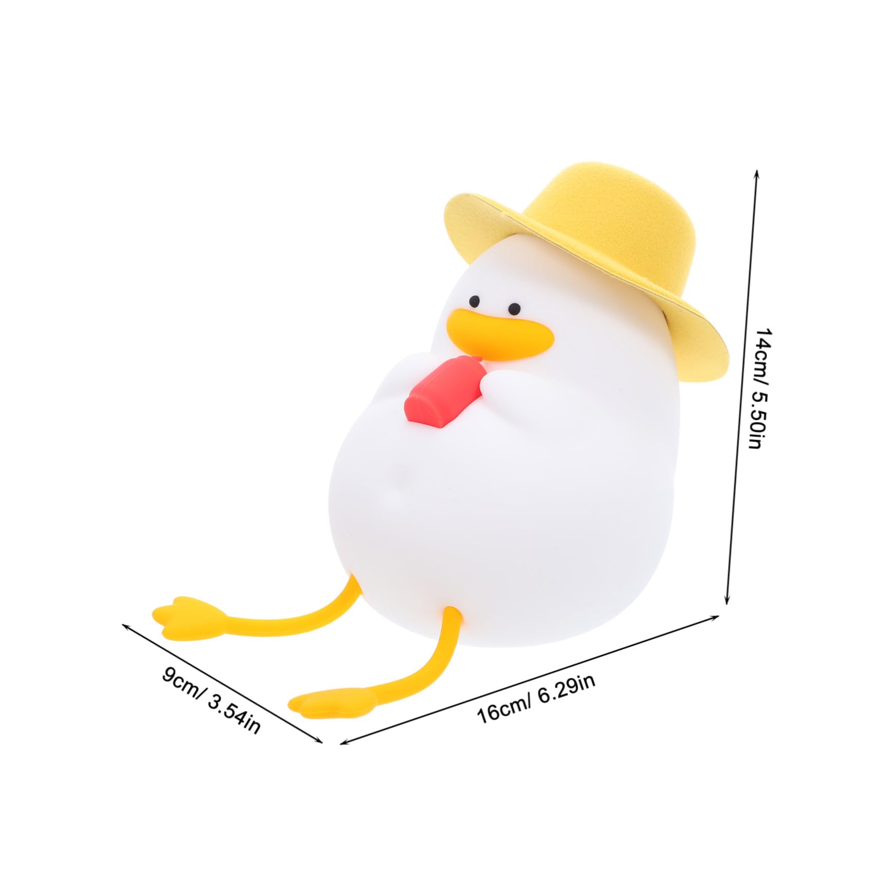 Homoyoyo Lámpara de Noche LED de Pato de Silicona Amarilla para Bebés | Luz Cálida Portátil, Diseño de Dibujos Animados, Abs PC y Silicona, para Tomas Nocturnas y Cambios