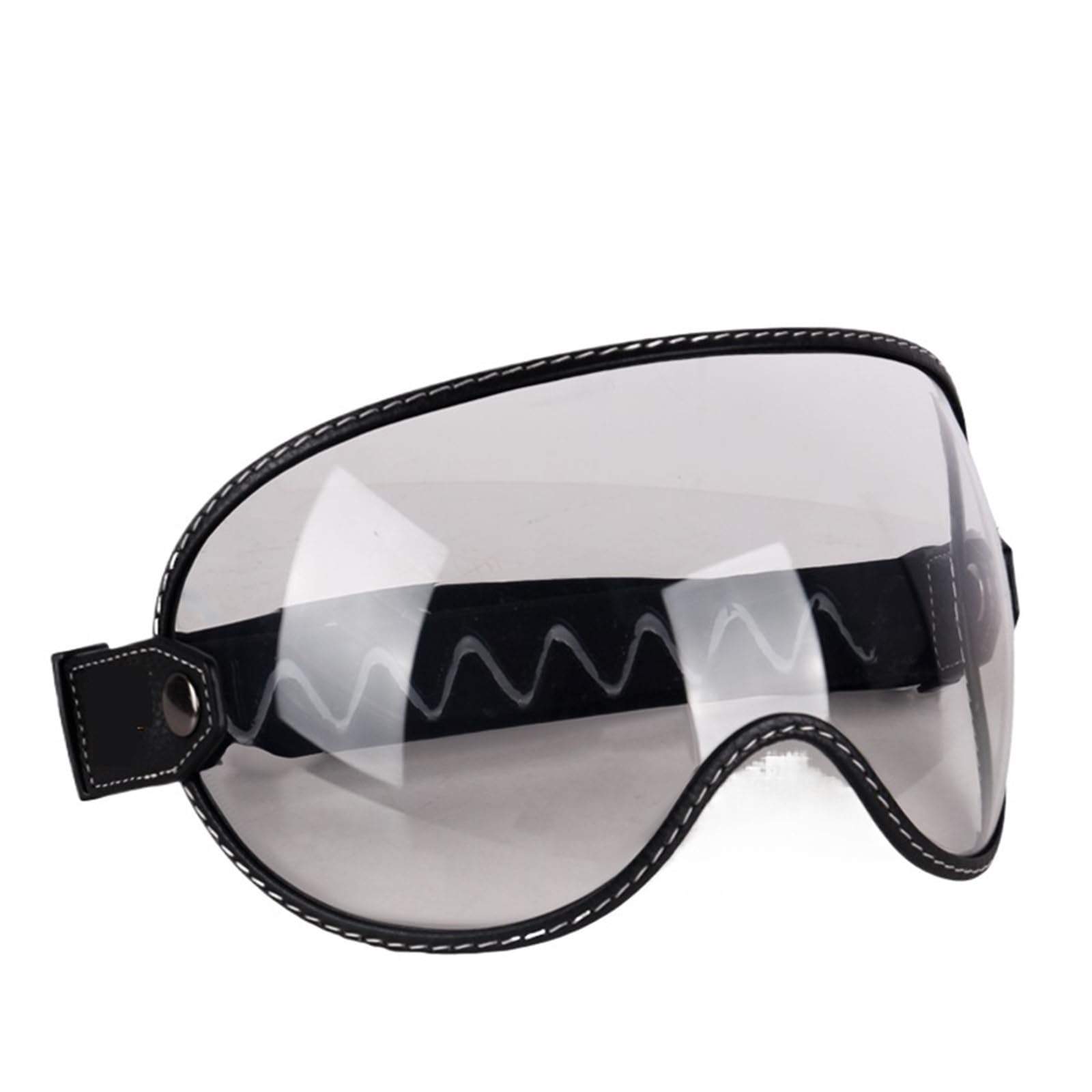 Motorradhelm Bubble Shield Visierlinse Sonnenbrille Schutzbrille Zubehör Fit Retro Open Face Halbhelm für Helme(Transparent)