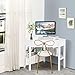 Tangkula Corner Desk, Corner Computer Desk, Wood Compact Home Office Desk, Laptop PC Table Writing Study Table, Workstation with Storage Drawer & Shelves