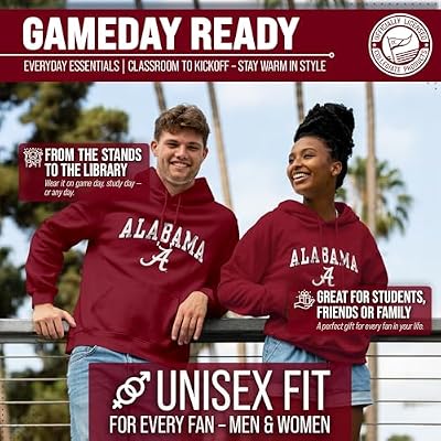 Campus Colors NCAA Adult Arch & Logo Soft Style Gameday Hooded Sweatshirt - Officially Licensed Product