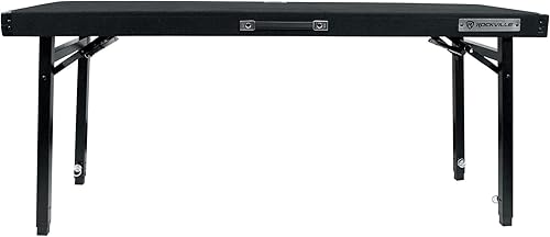 Miniatura 2 de Rockville RTBL4 - Patas plegables para mesa de DJ de altura ajustable de 20 x 60 pulgadas, portátil, superficie antideslizante, bolsa de transporte
