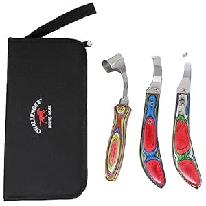 CHALLENGER Horse Farrier Tool 3-Piece Horse Equine Farrier Hoof Grooming Shoe Care Tool Kit w/Carry Bag 984142