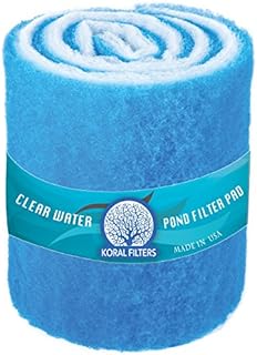 Koral Filters PRO Koi Pond Filter Pad Media Roll - Blue Bonded - 12 Inches by 72 Inches (6 ft) by 1.25 Inches - Cut to Fit - Durable - Fish and Reef Aquarium Compatible
