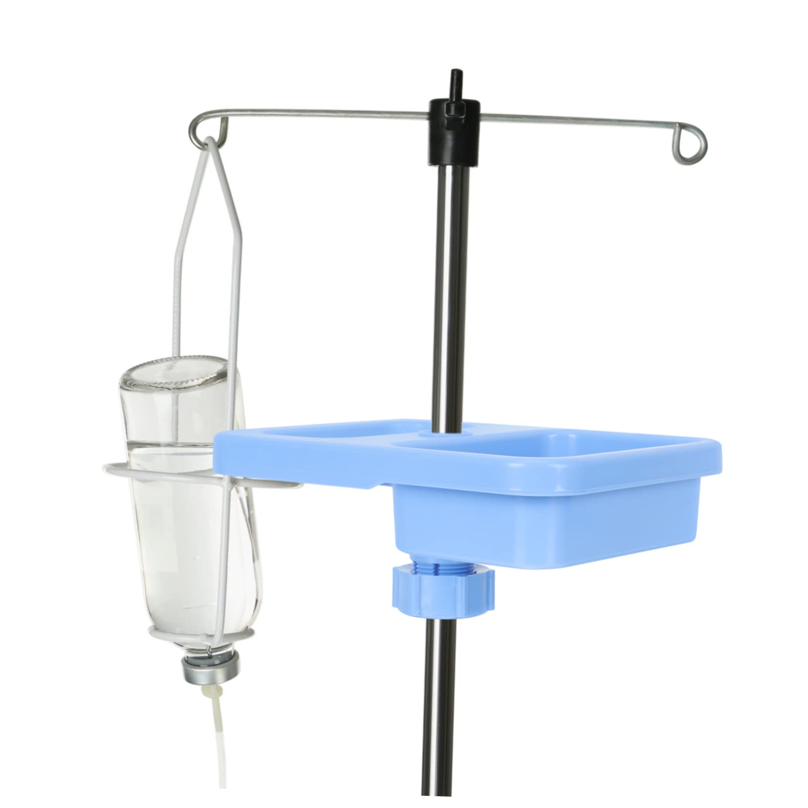 KICHOUSE Plaque De Rangement Pour Support De Perfusion En Plastique Résistant, Plateau Circulaire Professionnel Antichoc, Accessoire Amovible Pour Poteau Iv Adapté Aux Centres Médicaux Et Hôpitaux