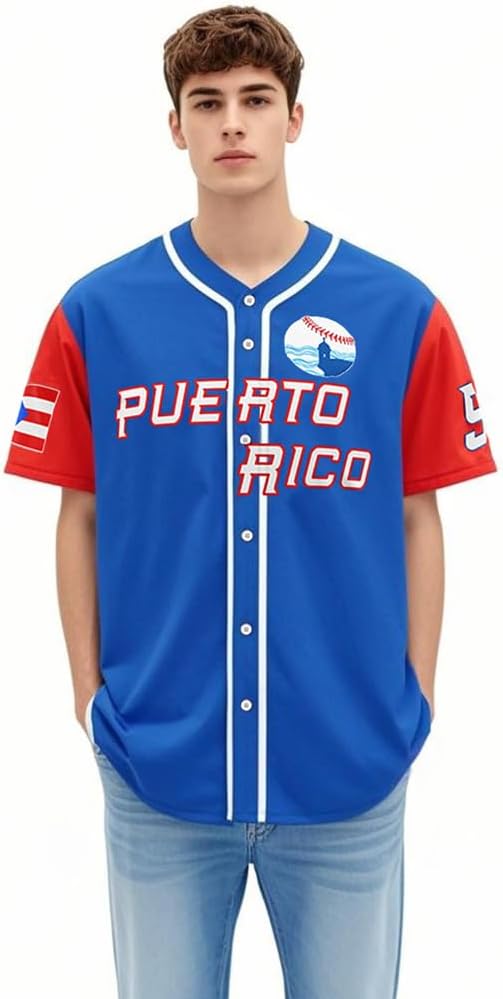 Men's #9 Puerto Rico World Game Classic Baseball Jersey Shirts Stitched