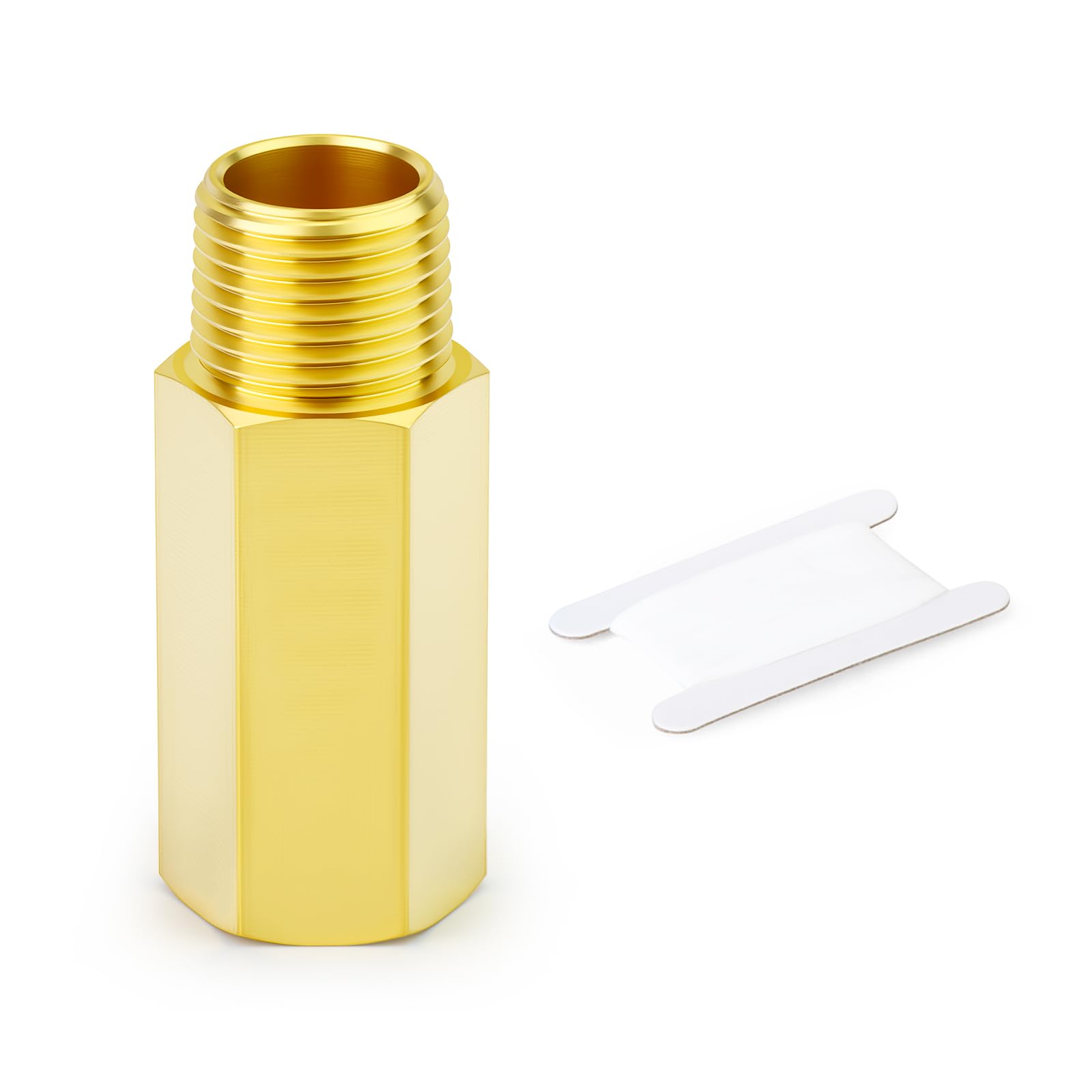GASHER 1" NPT (F x M) Brass Long Nipple 2" Length Pipe Fitting