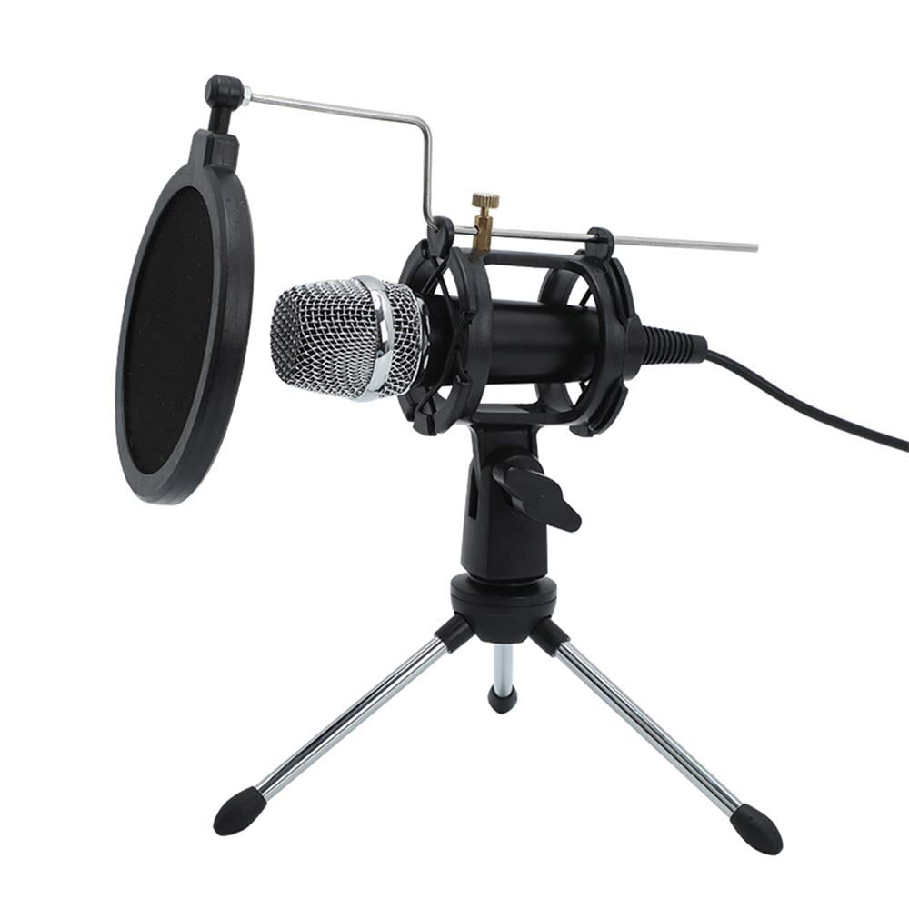 Mini Condenser Microphone PC Microphone 3.5mm Plug and Play Home Studio