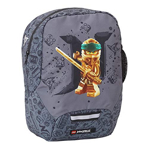 BBM Bags Kindergarten Rucksack Leichter Kinderrucksack Vorschulrucksack mit BBM NINJAGO Gold Motiv Kita Rucksack in Grau…
