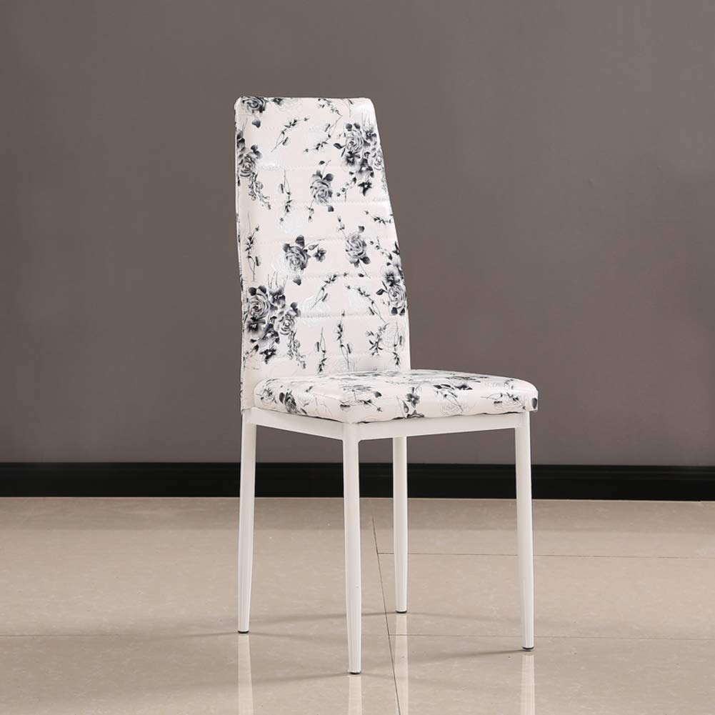 Set Of 2 Simple Sturdy Dining Chair,metal Frame High Back Pu Leather Side Chair High Rebound Upholstered Dining Stool For Office Home-o 40x40x96cm(16x16x38inch)