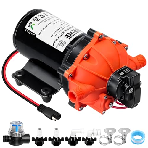Image of 12V Sprayer Pump,Fresh Water Pump,7.0GPM,75PSI 5 Chamber Self-Priming Diaphragm Pump,Ideal for Agricultural Spraying,RV,Marine,Yacht Sprayer and Pressure Washing-1 /2 MNPT Connection