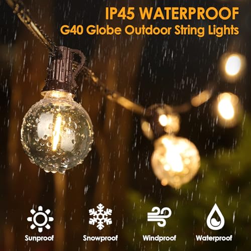 Ampoules LED G40 de rechange 1W culot E12 C7 blanc chaud pour extérieur - 3