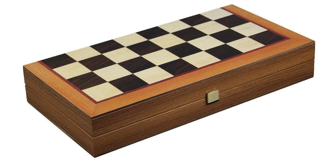 Manopoulos - Set per backgammon, in legno di quercia rossa - 19"