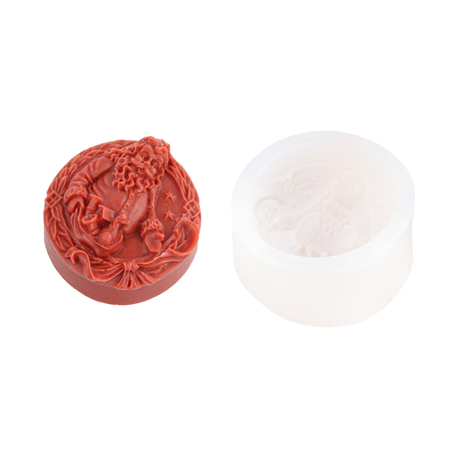 Tsophreniq Christmas Embossed Silicone Food Grade for Epoxy Resin Soap Chocolate Holiday Decoration Holiday Decoration Molds