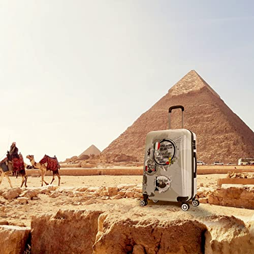 Image of InUSA Prints Plastic 4-Wheel Luggage, World (IUAPC00M-WOR)