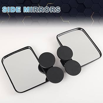 Amazon.com: PIT66 Side Mirrors Rubber Coated 114lb 2.7”Rated