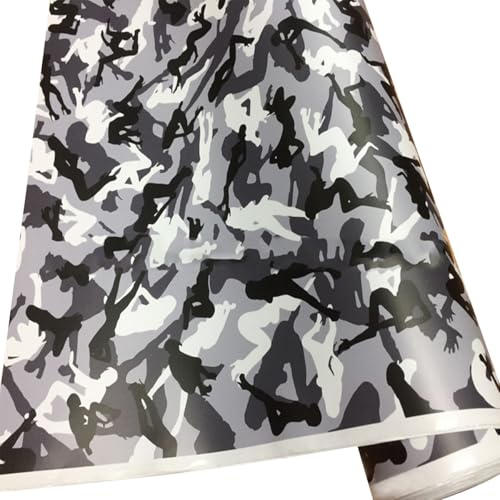 Film d'emballage en vinyle camouflage anti-rayures pose facile 50x152 cm