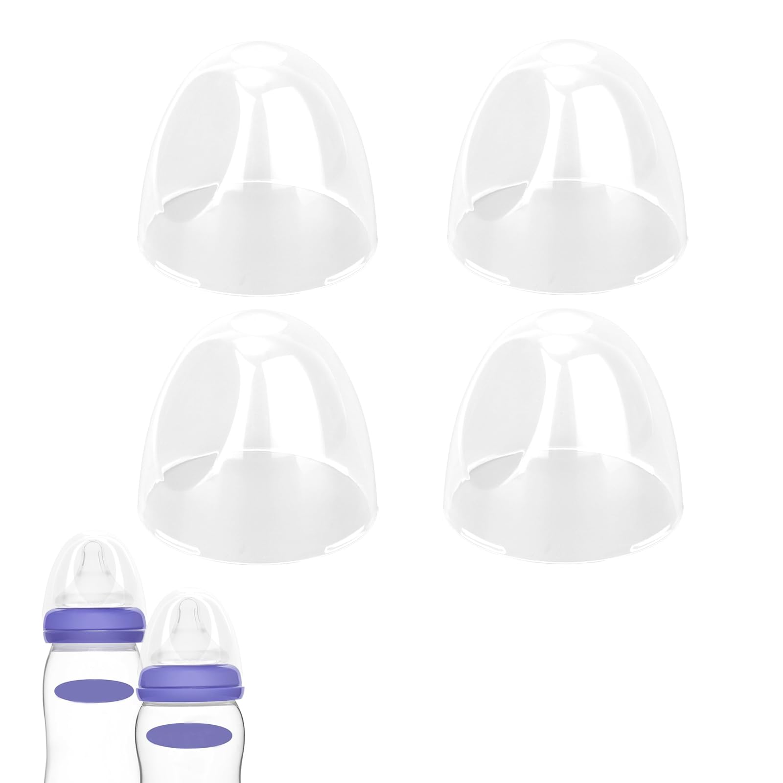 8pcs Clear Bottle Caps Top Lids Covers for Lansinoh Anti-Colic Baby Bottles