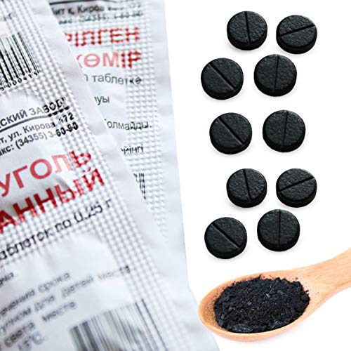 Pastillas de carbón activado Активированный уголь Activatus Char Carbo Activatus 50 pastillas (cada 0,25 g)