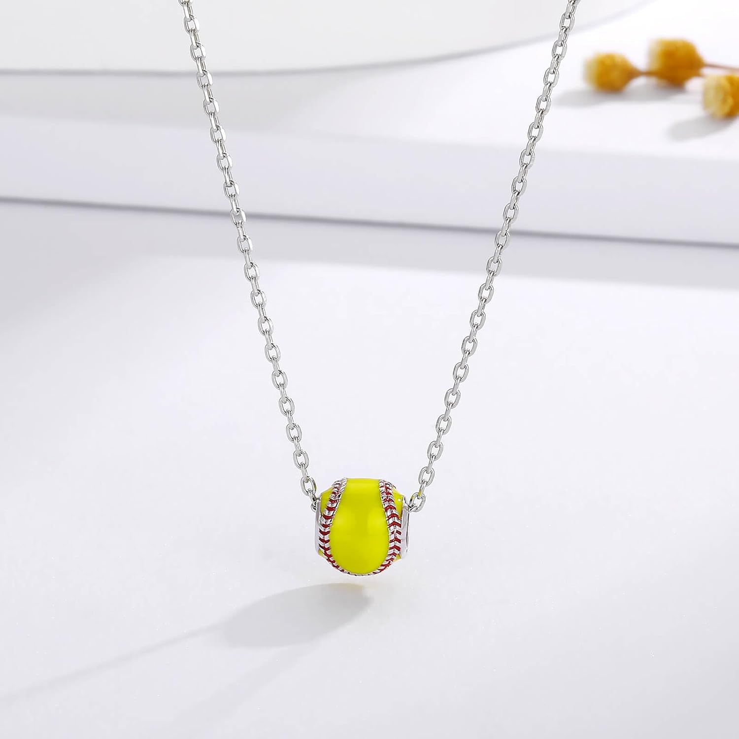 Softball Charm 925 Sterling Silver Softball Bead Charms for Bracelets Sport Jewelry Gifts - Image 4