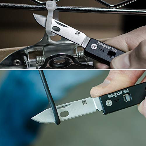 Keyport Neba Knife - Keychain Knife With Removable Pocket Clip | Small Edc Utility Knife For Men & Women | Premium Keychain Pocket Knife | Folding Multitool Knife For Pivot Key Organizer #TOP5