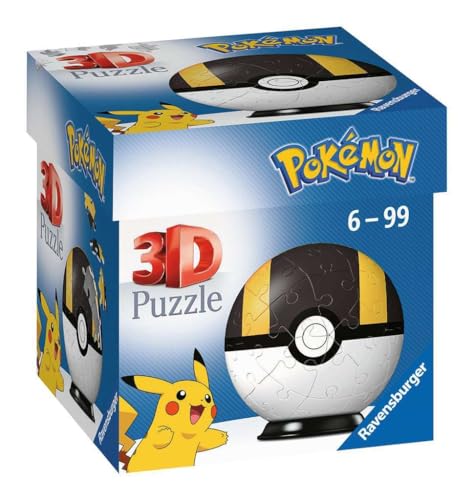 Ravensburger 3D Puzzle 11266 - Puzzle-Ball Pokémon Pokéballs - Hyperball - [EN] Ultra Ball - für große und kleine Pokémon Fans ab 6 Jahren