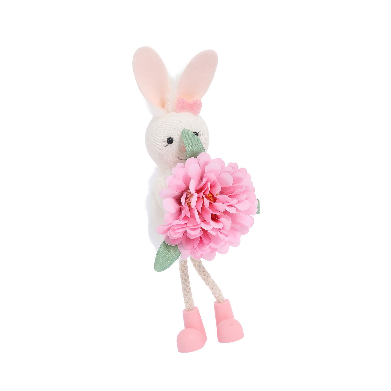 Creative Angelic Rabbits Hanging Decoration Floral for Easter Celebration Accessory Flower Angelic Decoration
