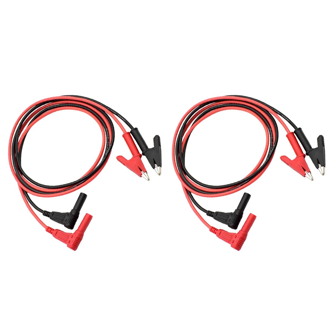 Aundhegrtt As Shown Plug To Alligator Clip Test Lead Cable 1000V/20A,100Cm Flexible Copper Wire For Lab, Automotive & Circuit Testing