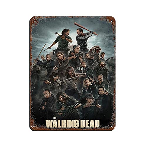 Qiuni Póster de la serie de televisión The Walking Dead (10) Cartel de metal vintage para pub,...