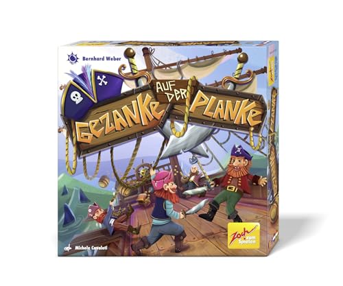 Zoch 601105159 Gezanke auf der Planke – das spannende Piratenspiel, 2 bis 4 Spieler, ideales Familienspiel, für Jungen und Mädchen ab 6 Jahren
