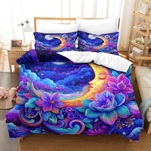 Housse de Couette 140x200cm Microfibre Hypoallergénique Clair de Lune - 3