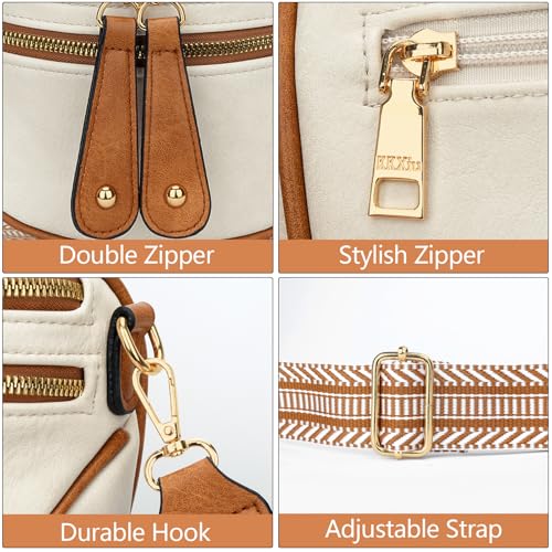 Image of KKXIU Crossbody Sling Bag for Women Trendy Fanny Pack Vegan Leather Chest Bag | Trendy