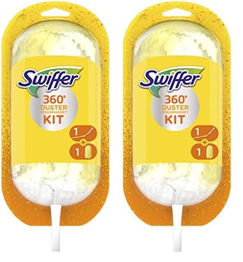 Swiffer Staubmagnet XXL Kit Mit 1 Griff Und 1 3D Staubmagnet Tuch, Nimmt 3X Mehr Staub Und Haare Auf Als Herkömmliche Staubmagneten Und Schließt Sie EIN (Packung mit 2)