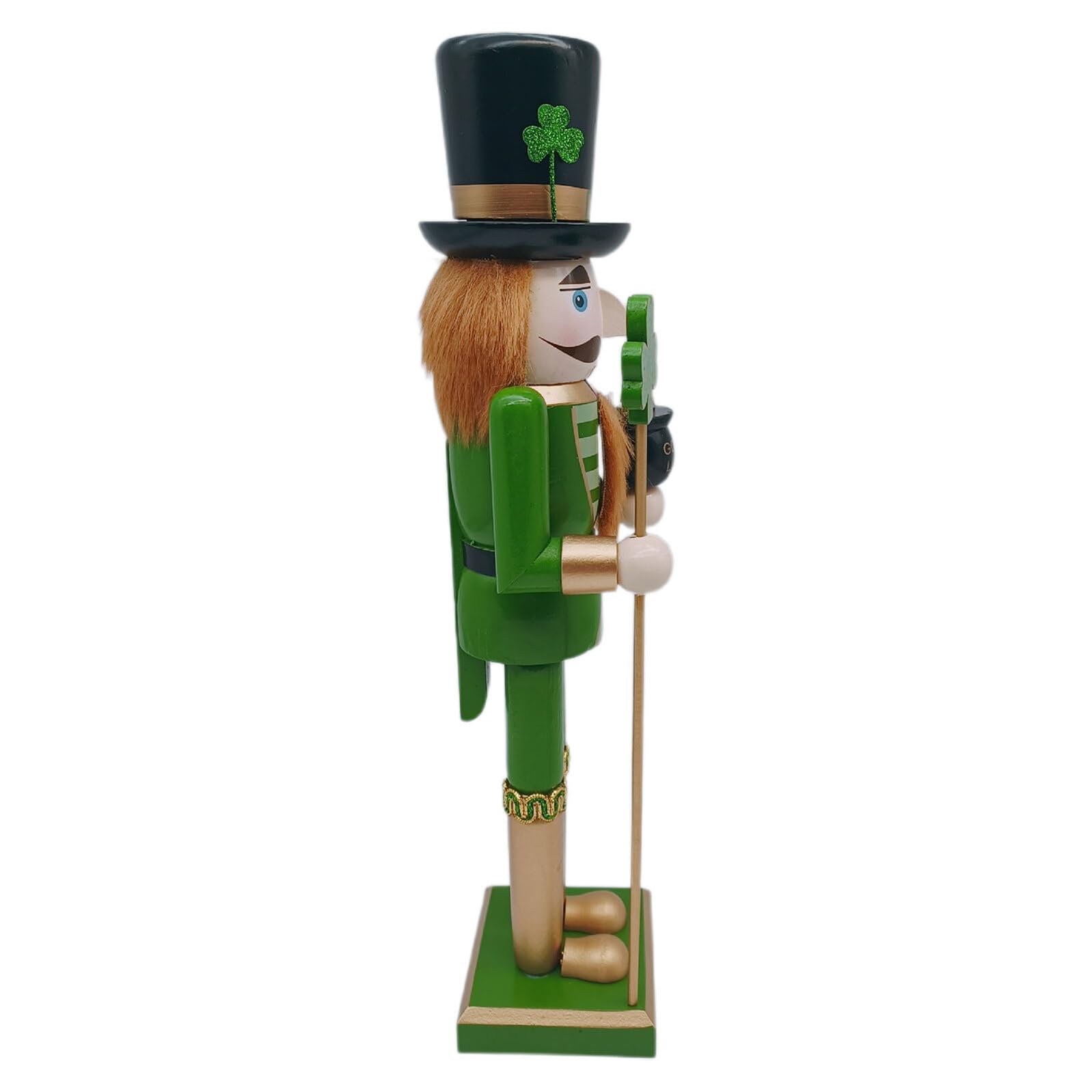 Casse-Noisette Irlandais en Bois de 38 CM avec Trèfle Vert Décoration de Table