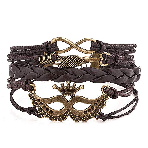 Image of Handmade Wristband Multilayer Wrap Leather Rope Braided Rope Bracelet