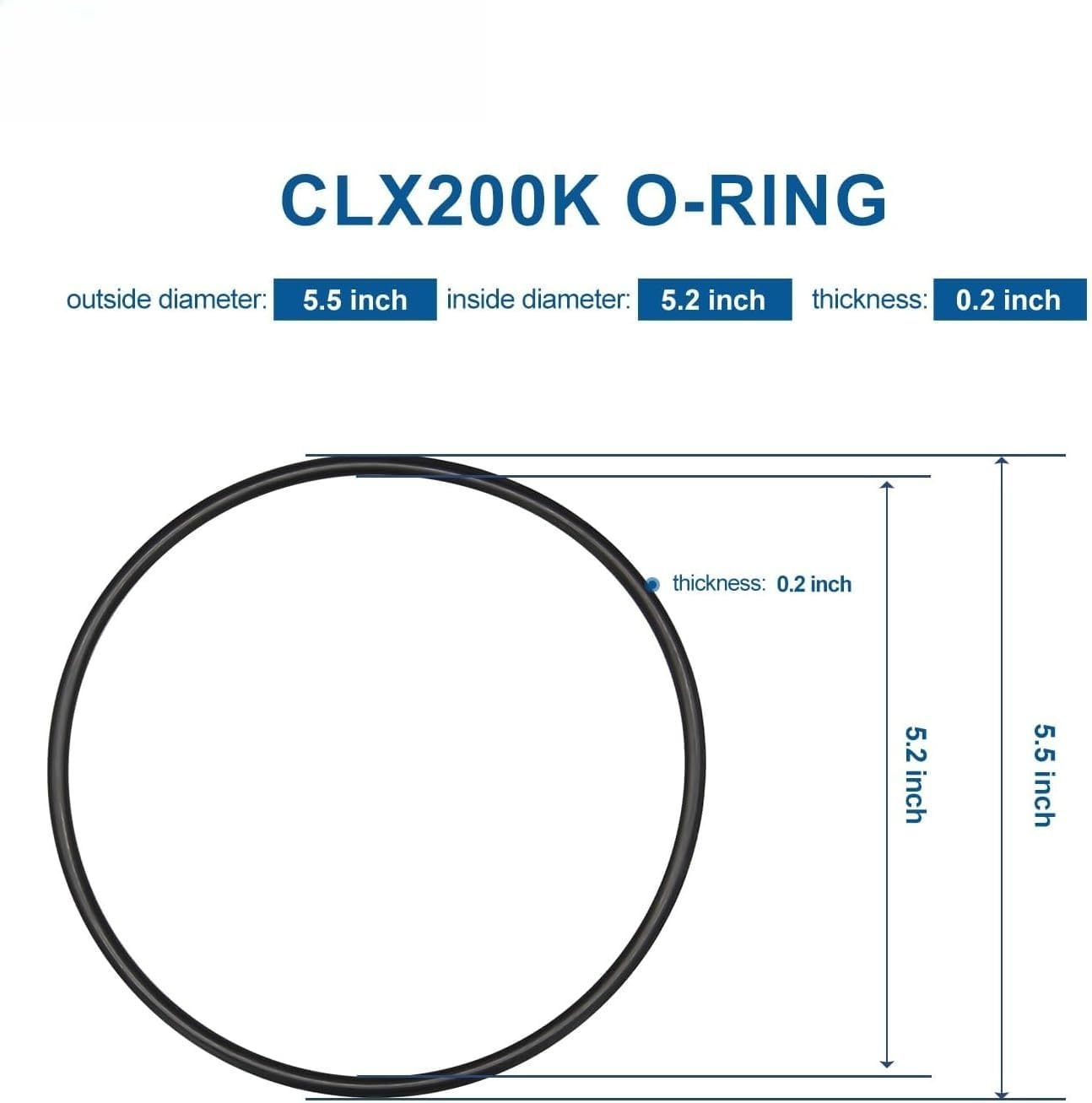 CLX200K - Tapones tóricos para clorador de piscina Hayward CL200/CL220 (2 unidades)