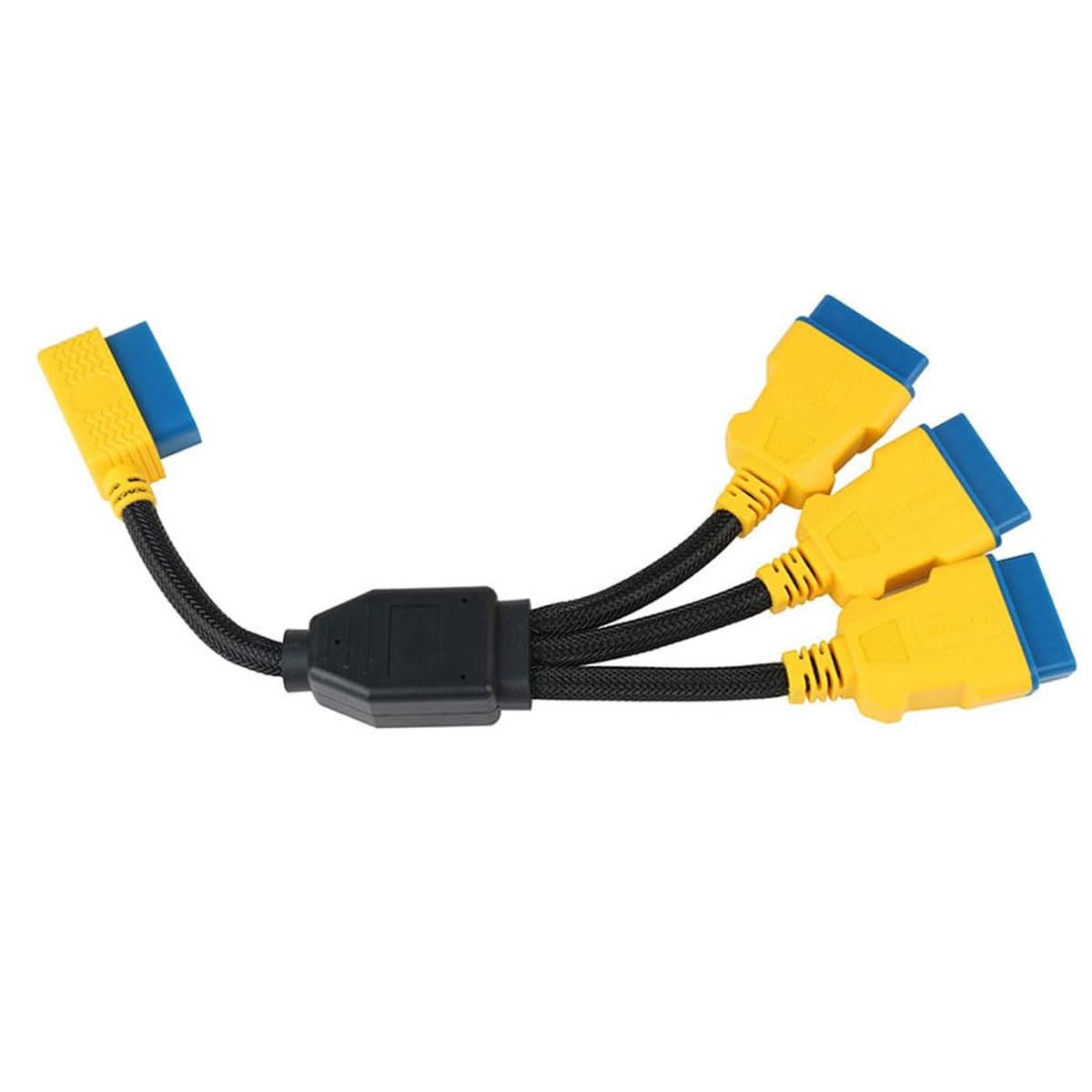 Excefore OBD2 Extension Cable, OBDII Extend Cable 1 to 3 Cord OBDii Splitter, Full 16Pin Male to Female for Car OBD Diagnostic Extender Cord Connector Reinforced Nylon Material (35CM/13.8Inch)