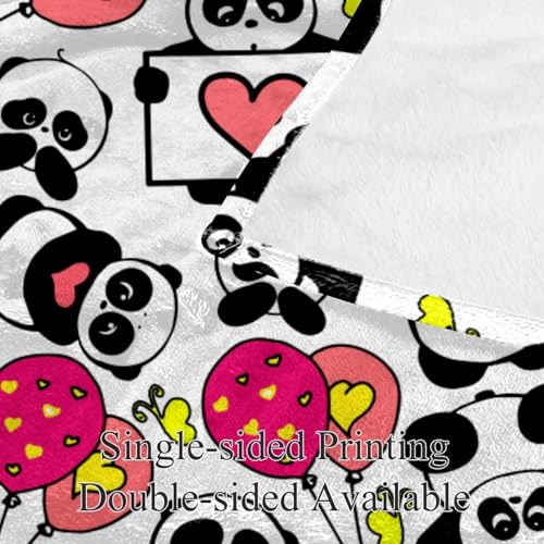 Couverture polaire panda 150x200cm idée cadeau maison cocooning