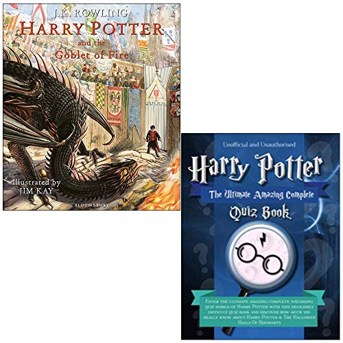 Harry Potter and the Goblet of Fire: Illustrated Edition (Harry Potter Illustrated Edtn) & Unofficial Harry Potter - The Ultimate Amazing Complete Quiz Book 2 Books Collection Set