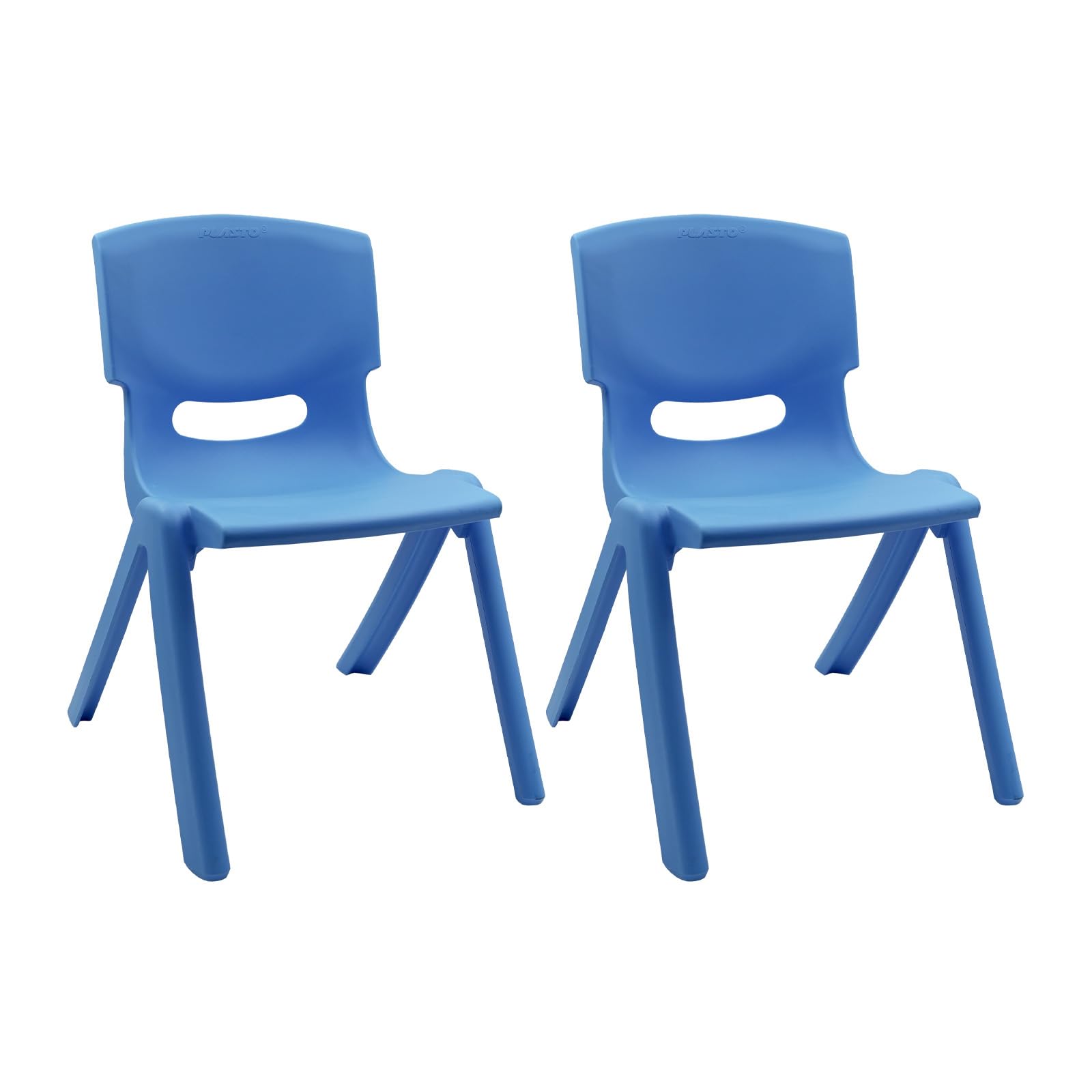 Plasto Baby Plastic Kids Chair Set | Durable and Comfortable with Backrest for Kids, Study, Play for Home/School/Dining for 2 to 6 Years Age (Blue)-image-10