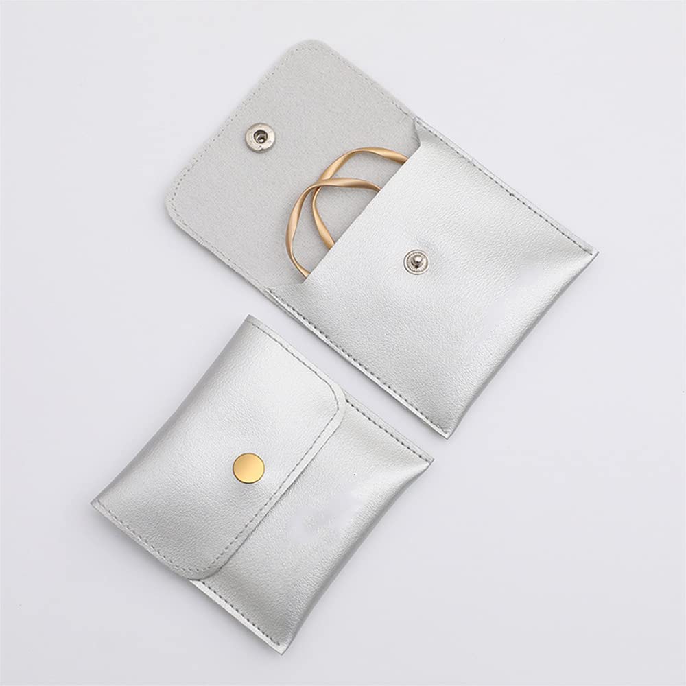 DABIN 50 Pcs/Lot Sac à Bijoux en Cuir PU présente des Pochettes pour Collier Paquet Cadeau de Mariage de noël