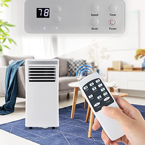 Image of Electactic Portable Air Conditioner With 3-in-1 Function, Cooling, Dry, Fan, Remote Control, Compact with 24 Hours Timer & Sleep Mode, White, 8000BTU /11D2 (A4211D2-8K)