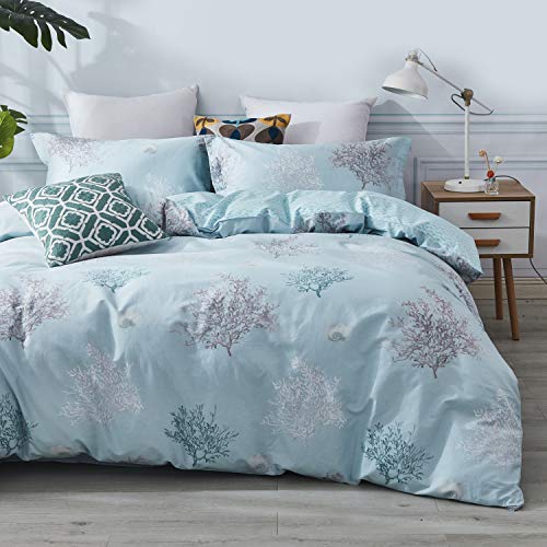 Brandream 7PC Coastal Beach Bedding Set 100% Cotton Duvet Cover Bed Sheet Set - Image 8