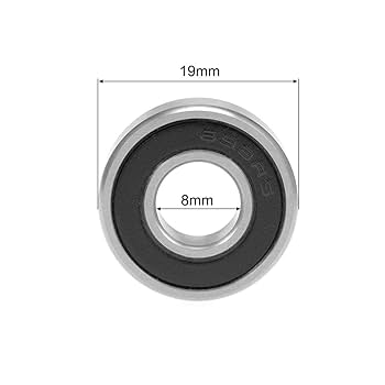 uxcell 698-2RS Deep Groove Ball Bearing 8x19x6mm Double